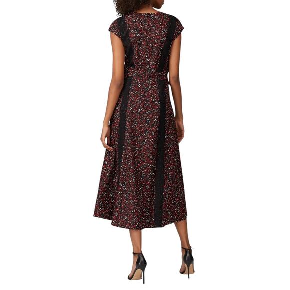 Thakoon Collective Floral Lace Maxi Dress Dark Floral Prairie Boho Sz 4 - Picture 5 of 12